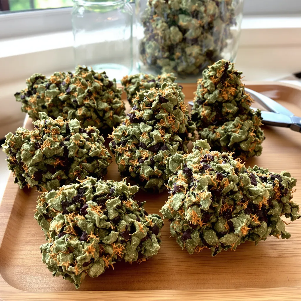 Ancient Kush 78% indica / 22% sativa flower with visible trichomes