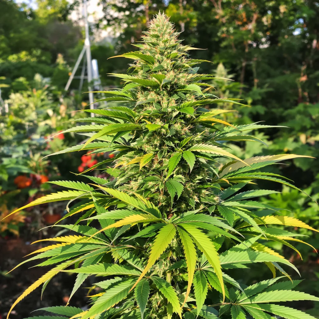 Ancient OG 77% indica / 23% sativa flower with visible trichomes