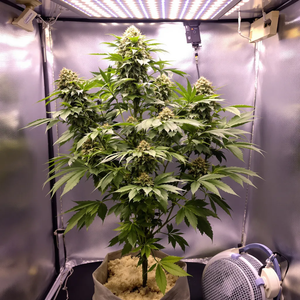 Anonymous OG 89% indica / 11% sativa flower with visible trichomes