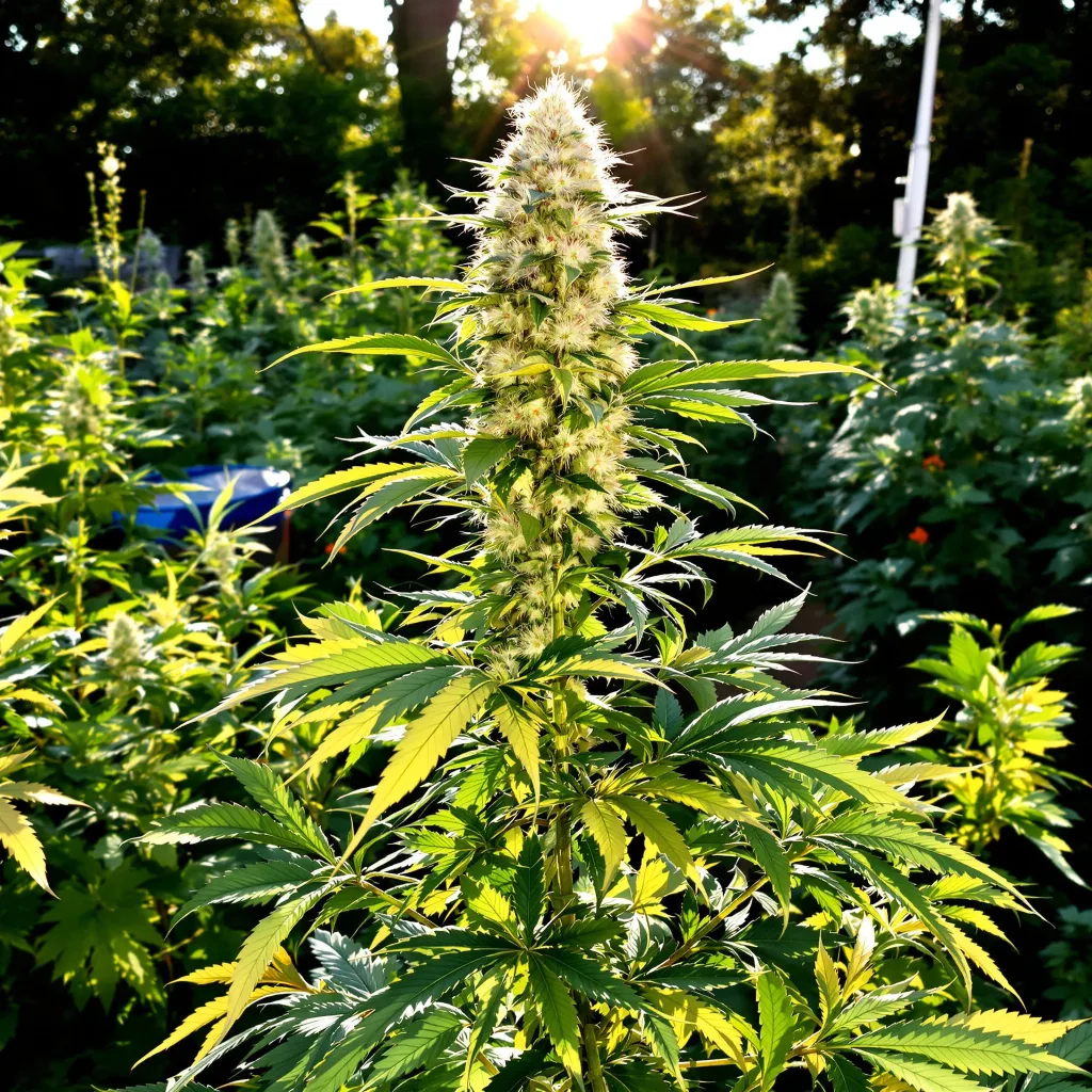 Apple Crisp 53% indica / 47% sativa flower with visible trichomes