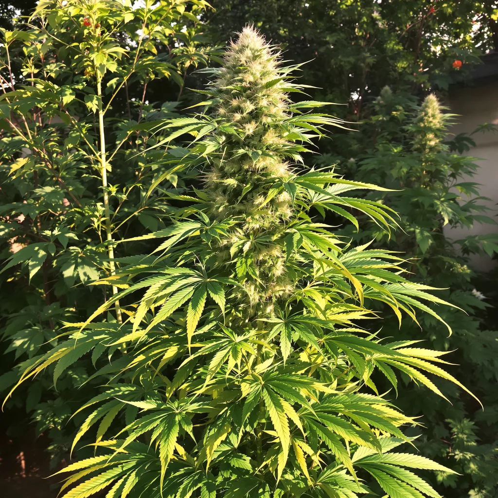 Arctic Sun 24% indica / 76% sativa flower with visible trichomes