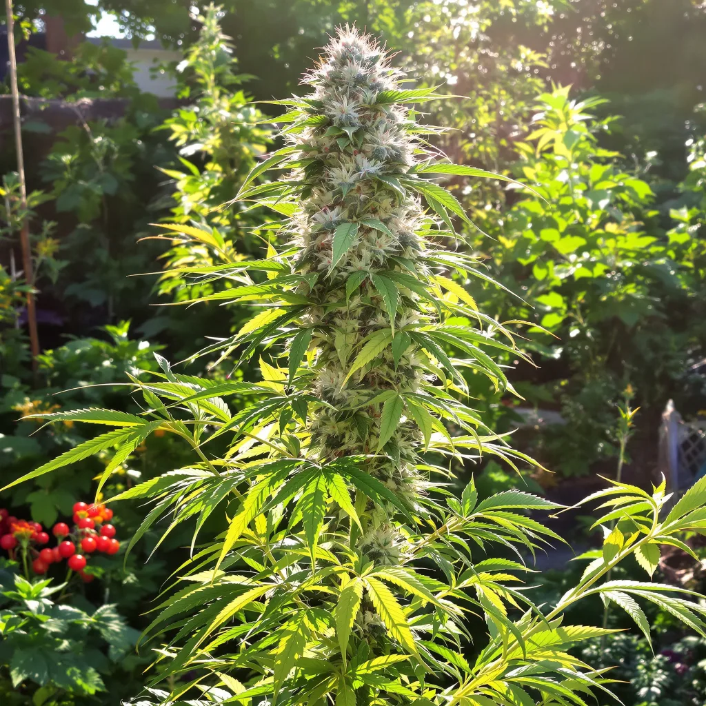 Area 51 35% indica / 65% sativa flower with visible trichomes