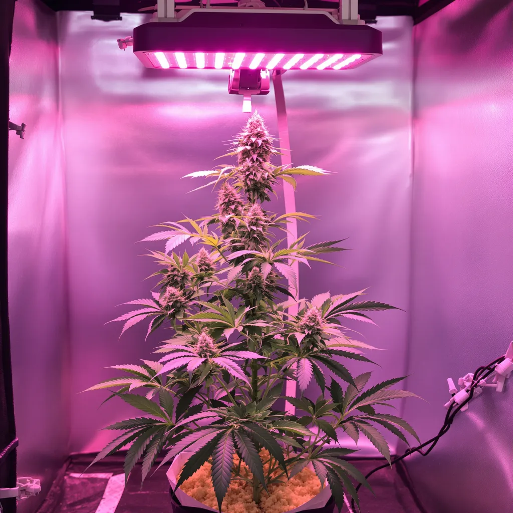 Aspen OG 86% indica / 14% sativa flower with visible trichomes