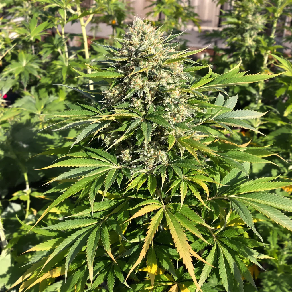 B-52 65% indica / 35% sativa flower with visible trichomes