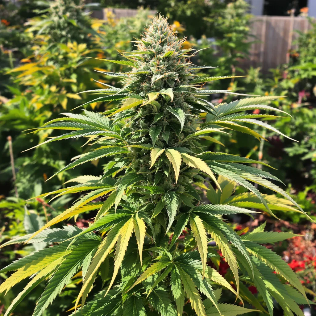 Badazz Cheese 79% indica / 21% sativa flower with visible trichomes