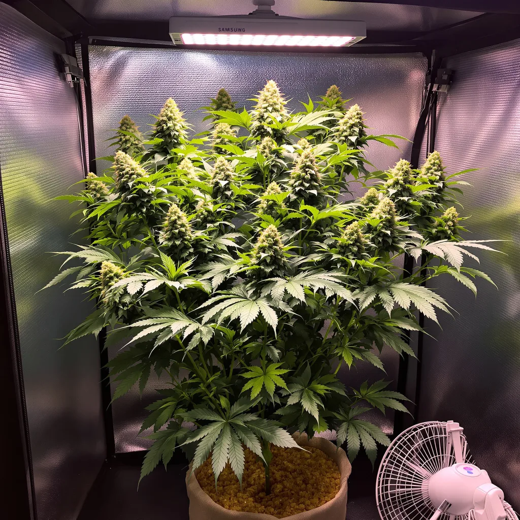 Baked Apple 87% indica / 13% sativa flower with visible trichomes