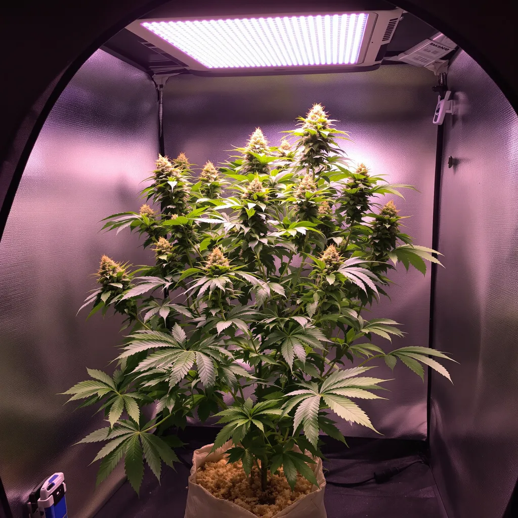 Bakerstreet 87% indica / 13% sativa flower with visible trichomes