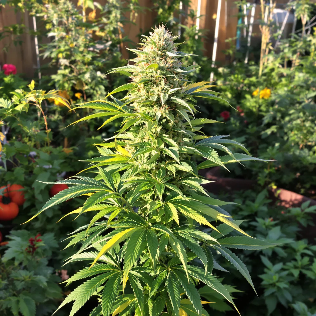 Banana OG 76% indica / 24% sativa flower with visible trichomes