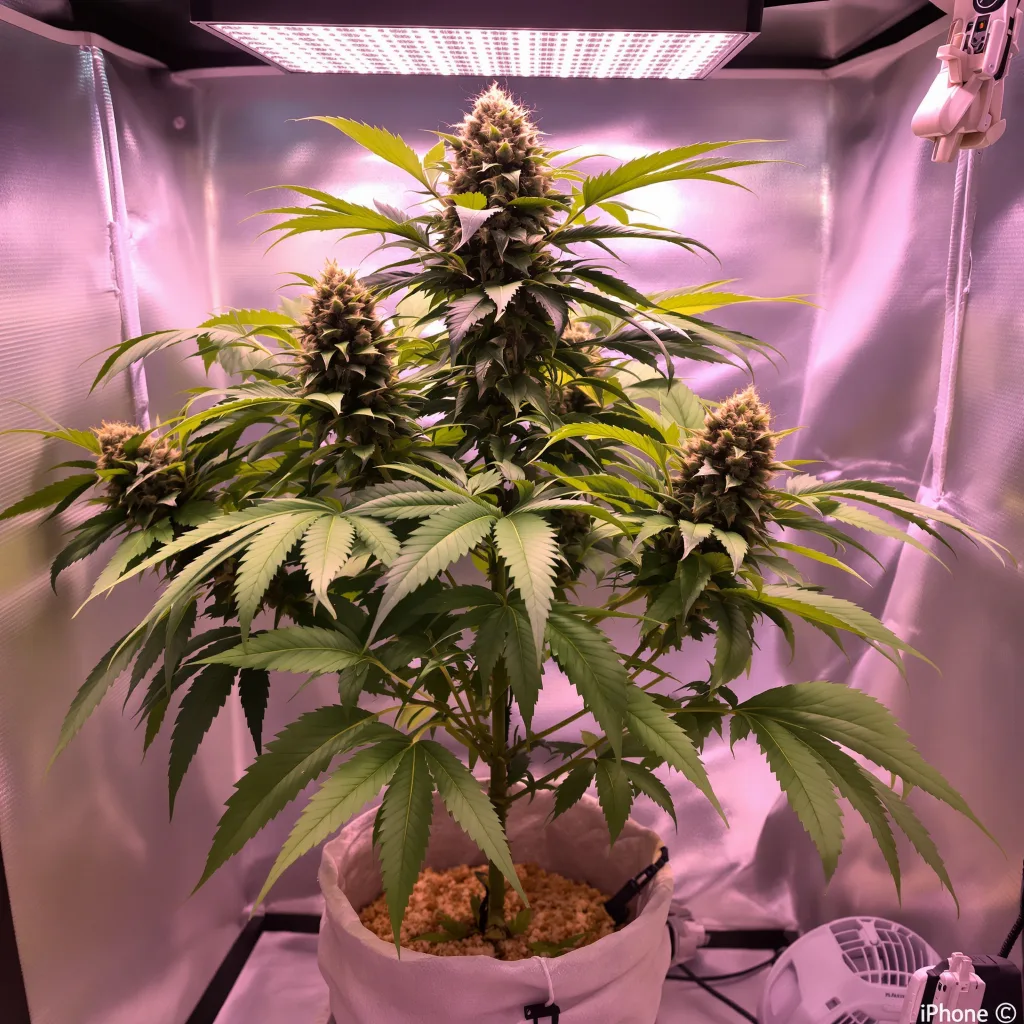 Batman OG 84% indica / 16% sativa flower with visible trichomes