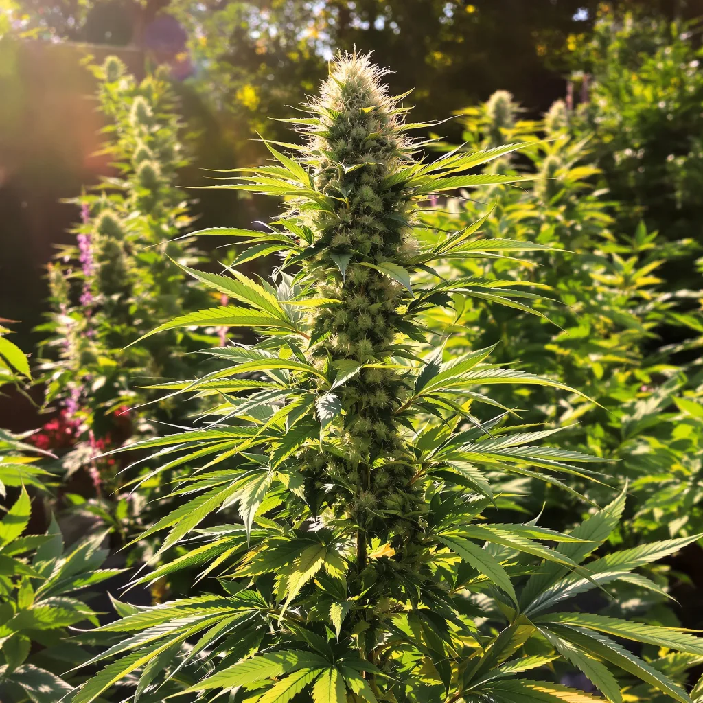 Bay 11 50% indica / 50% sativa flower with visible trichomes