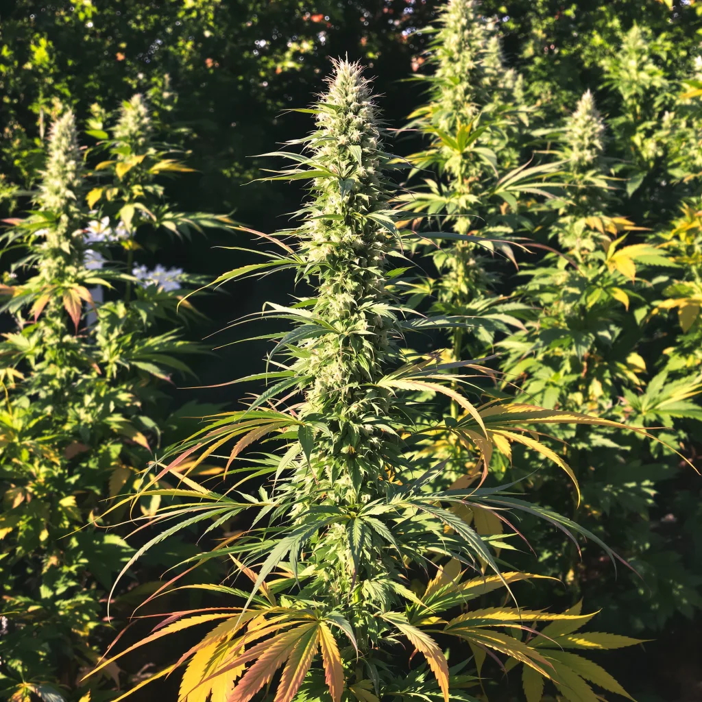 Bear Dance 17% indica / 83% sativa flower with visible trichomes