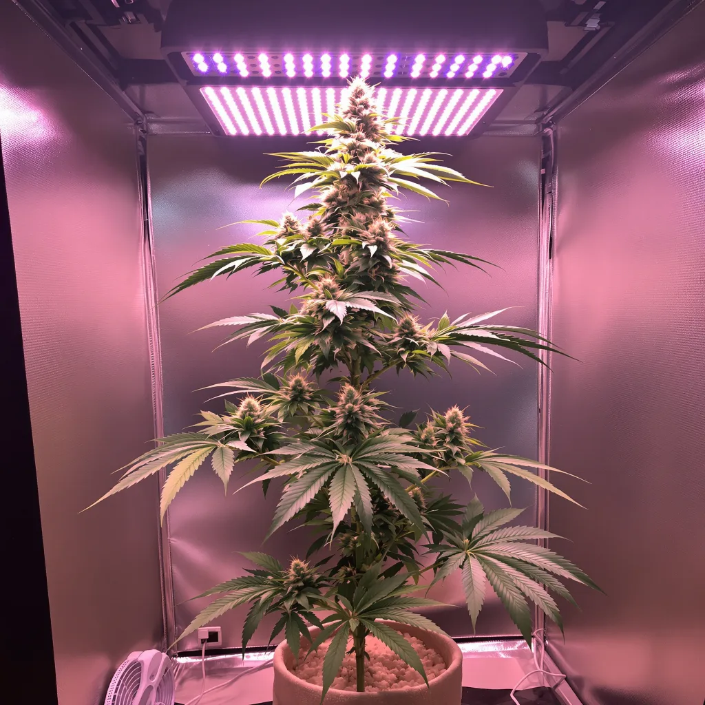 Bear Dance 17% indica / 83% sativa flower with visible trichomes