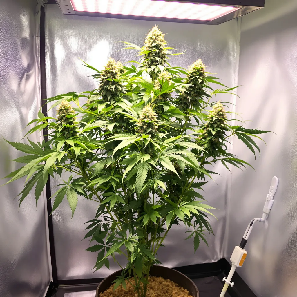 Berry Noir 82% indica / 18% sativa flower with visible trichomes