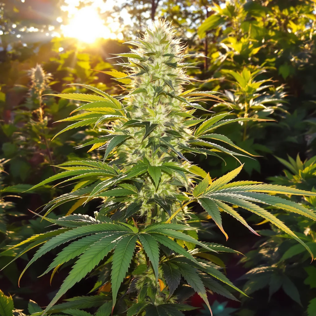 Berry Noir 82% indica / 18% sativa flower with visible trichomes