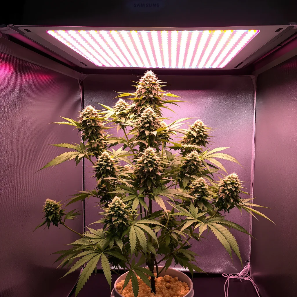 Biddy Early 63% indica / 37% sativa flower with visible trichomes