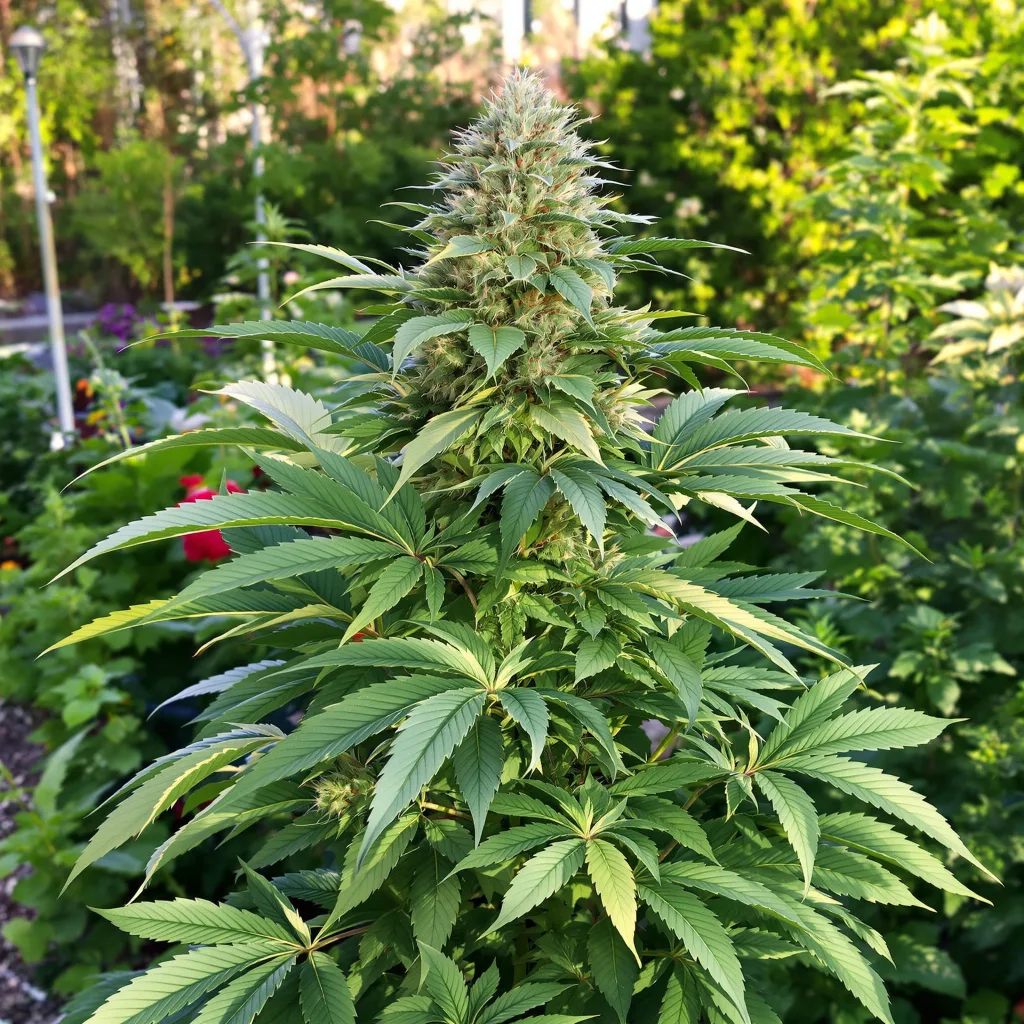 Big Bud 85% indica / 15% sativa flower with visible trichomes