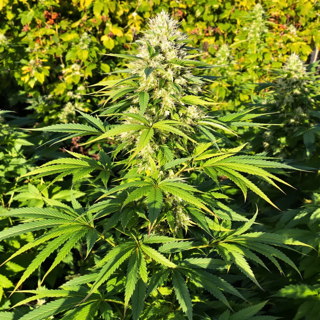 Big Cheese 84% indica / 16% sativa flower with visible trichomes