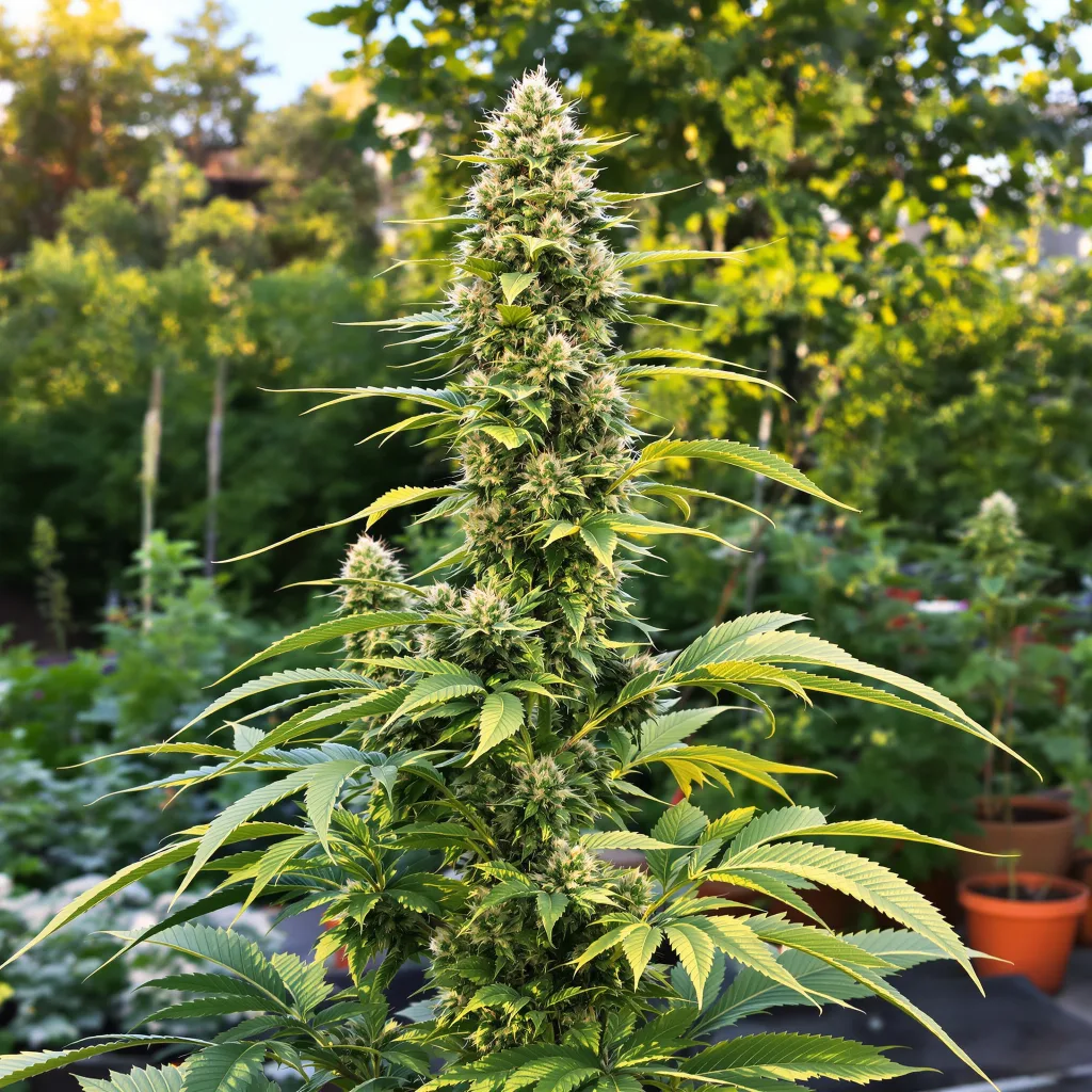 Big Smooth 62% indica / 38% sativa flower with visible trichomes