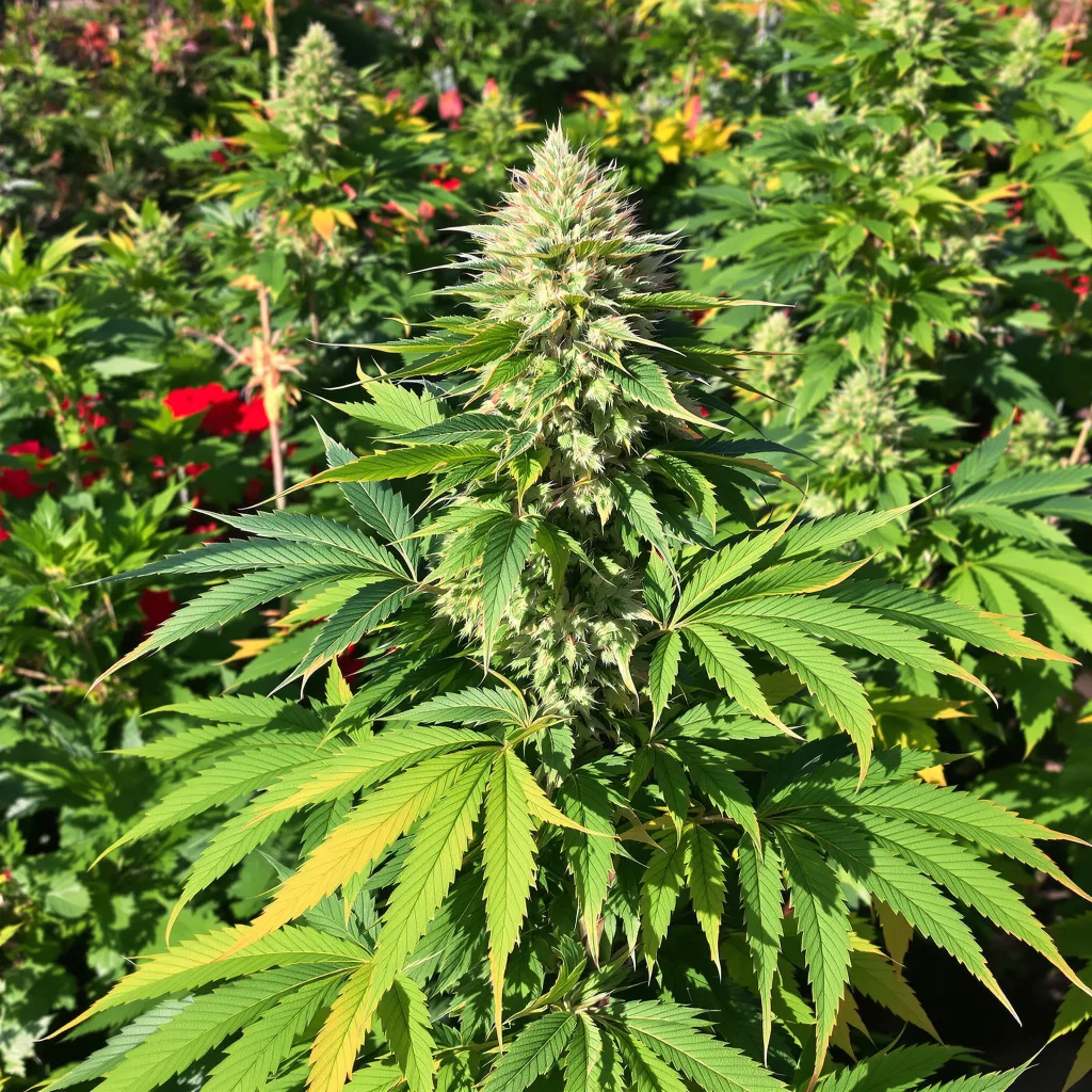 Biochem 78% indica / 22% sativa flower with visible trichomes