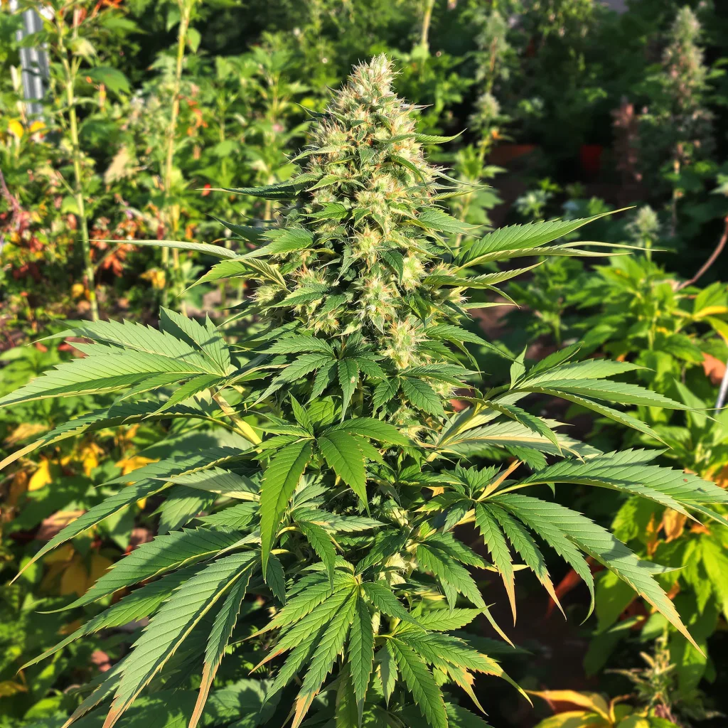 Black 84 86% indica / 14% sativa flower with visible trichomes