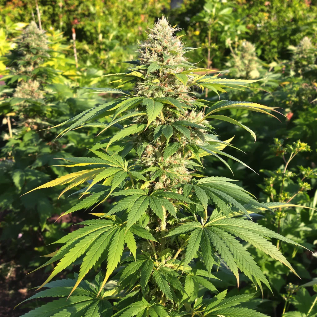 Black Bubba 69% indica / 31% sativa flower with visible trichomes
