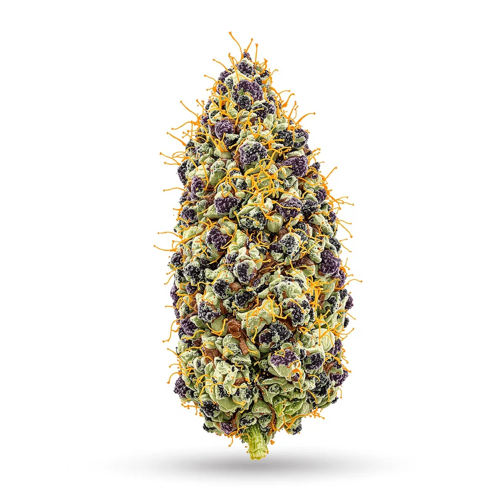 Black Bubba cannabis plant in flowering stage — 90-130 cm feminised