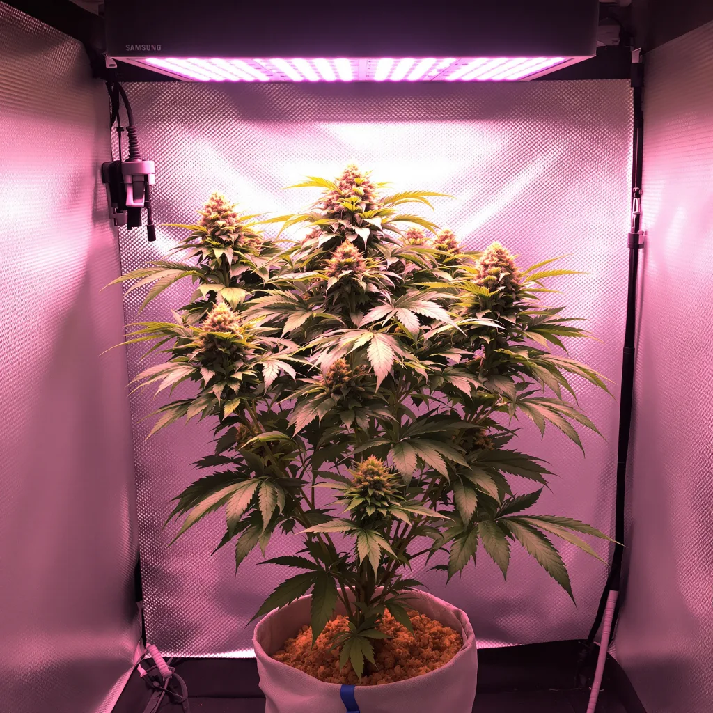 Black Cherry Punch 85% indica / 15% sativa flower with visible trichomes