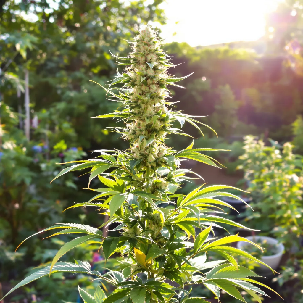 Black Diamond 53% indica / 47% sativa flower with visible trichomes