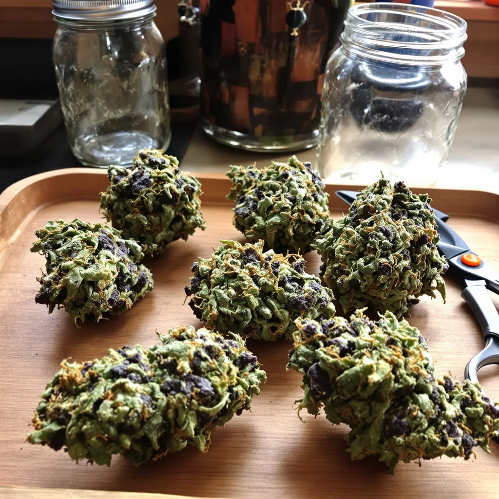 Black Ice 82% indica / 18% sativa flower with visible trichomes