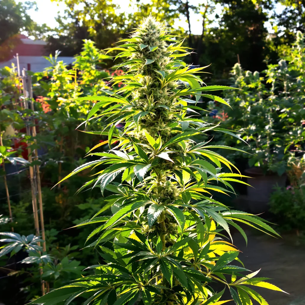 Black Jack 20% indica / 80% sativa flower with visible trichomes
