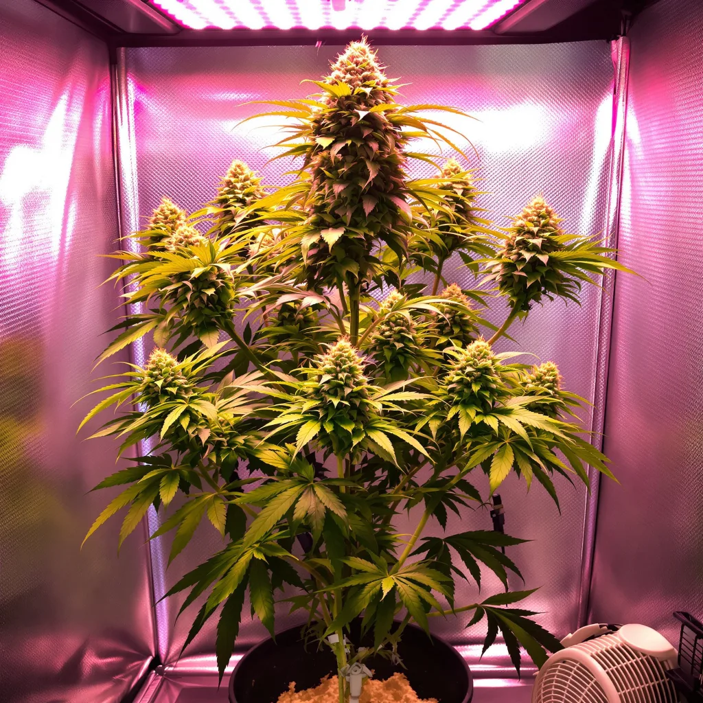 Black Mamba 60% indica / 40% sativa flower with visible trichomes