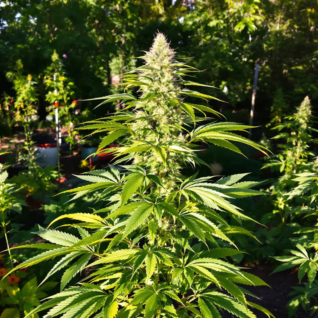 Black Russian 56% indica / 44% sativa flower with visible trichomes