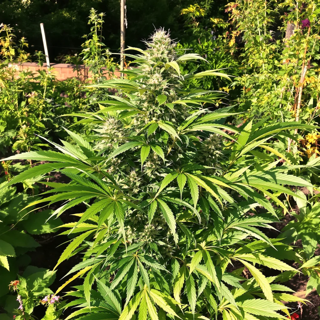 Blackberry 72% indica / 28% sativa flower with visible trichomes