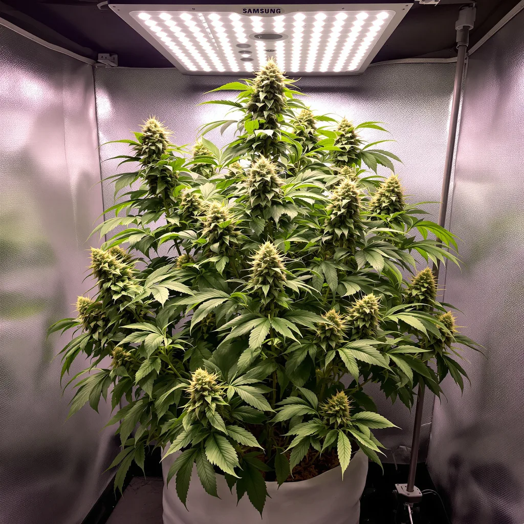 Blackwater 83% indica / 17% sativa flower with visible trichomes