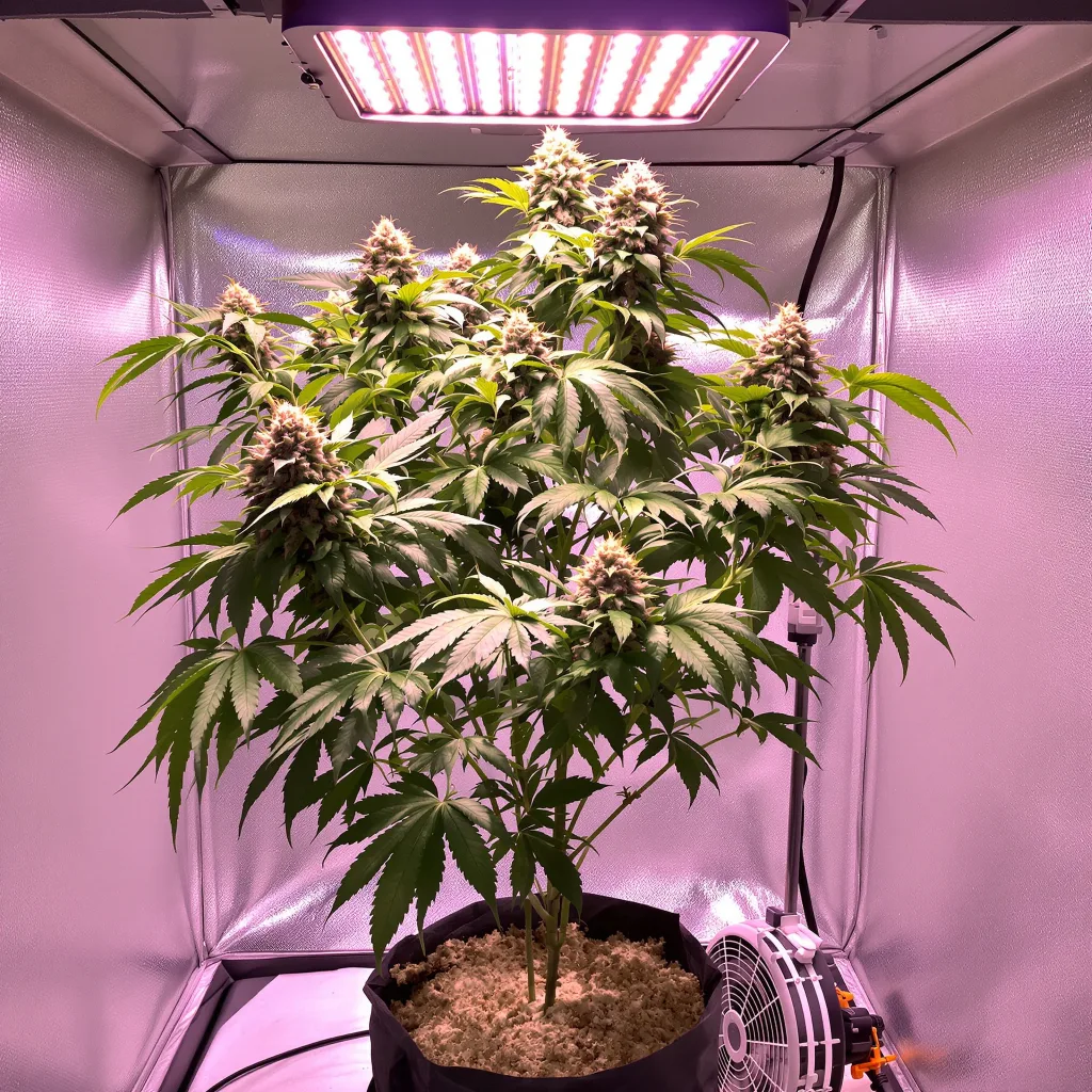 Bloos Kloos 83% indica / 17% sativa flower with visible trichomes