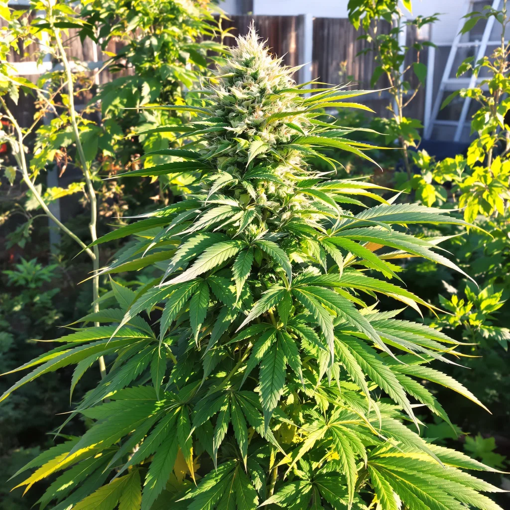 Bloos Kloos 83% indica / 17% sativa flower with visible trichomes