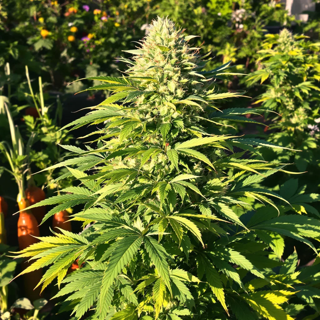 Blue Alien 88% indica / 12% sativa flower with visible trichomes