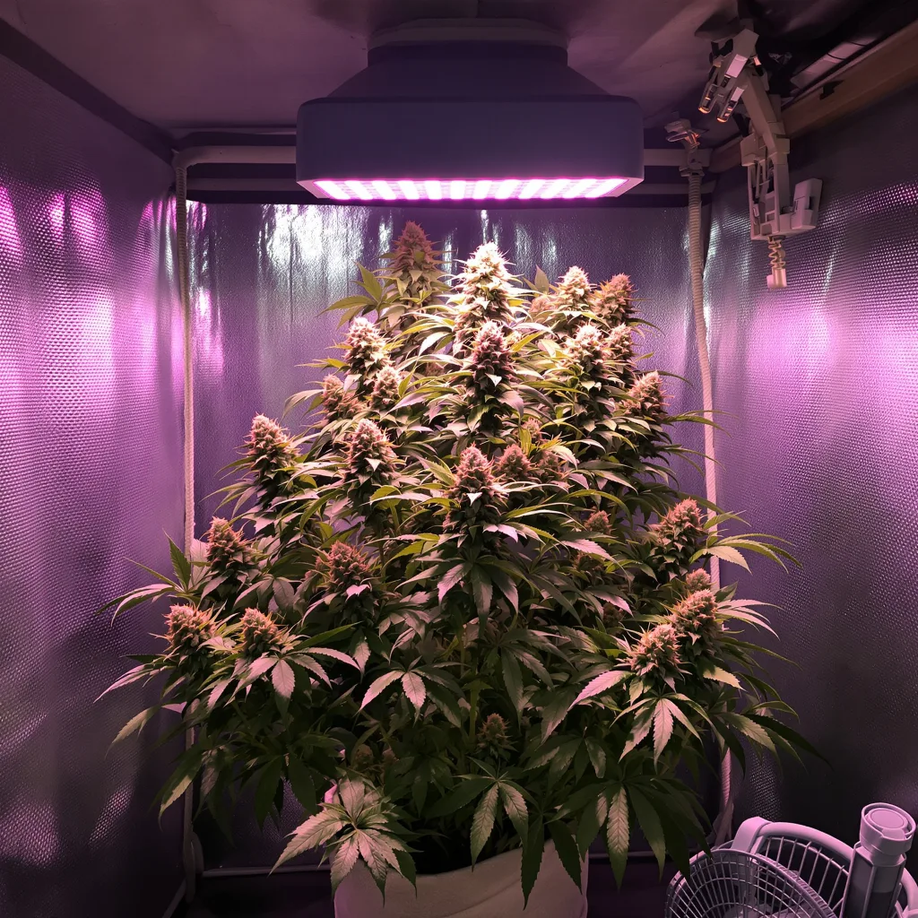 Blue Galaxy 40% indica / 60% sativa flower with visible trichomes
