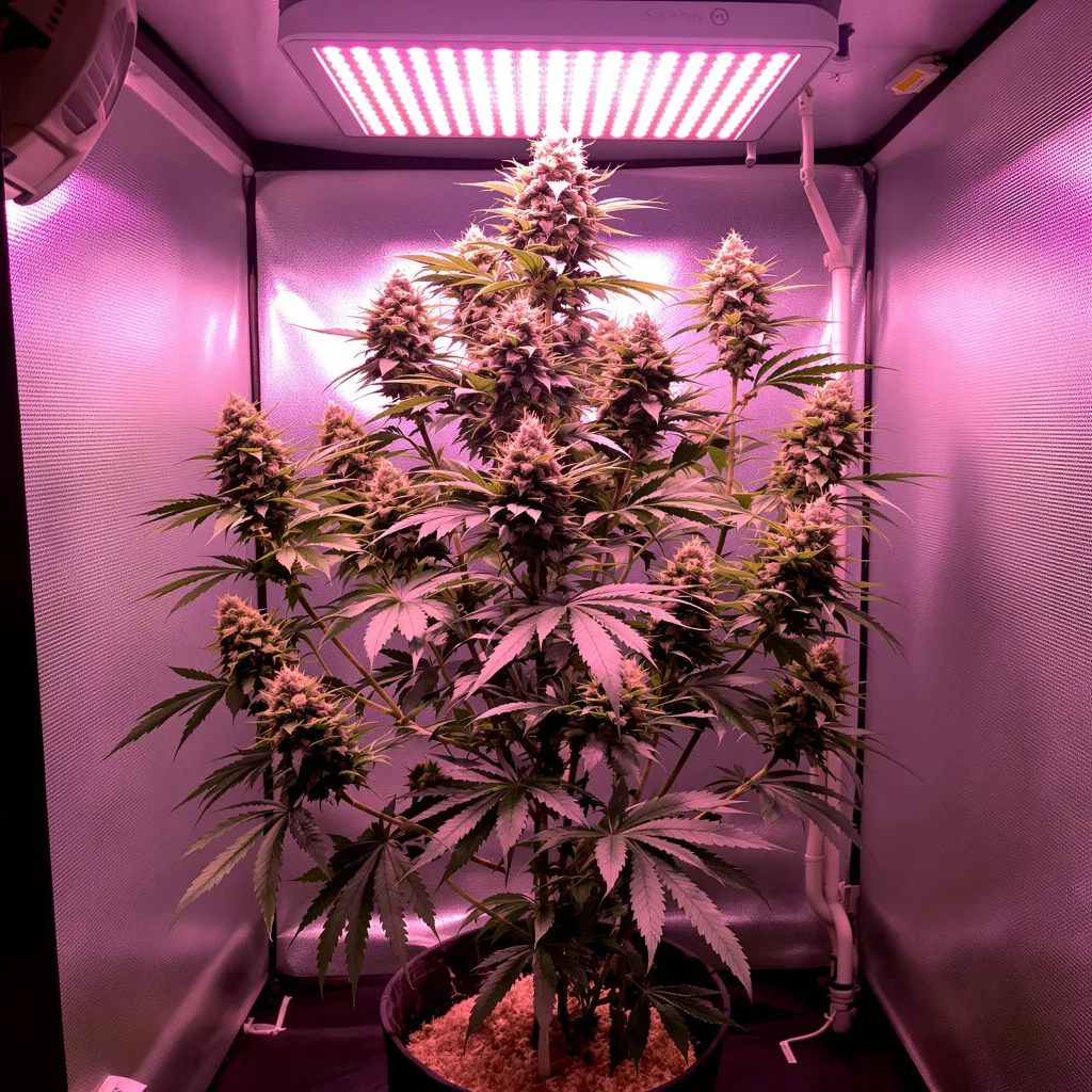 Blue Galaxy 40% indica / 60% sativa flower with visible trichomes
