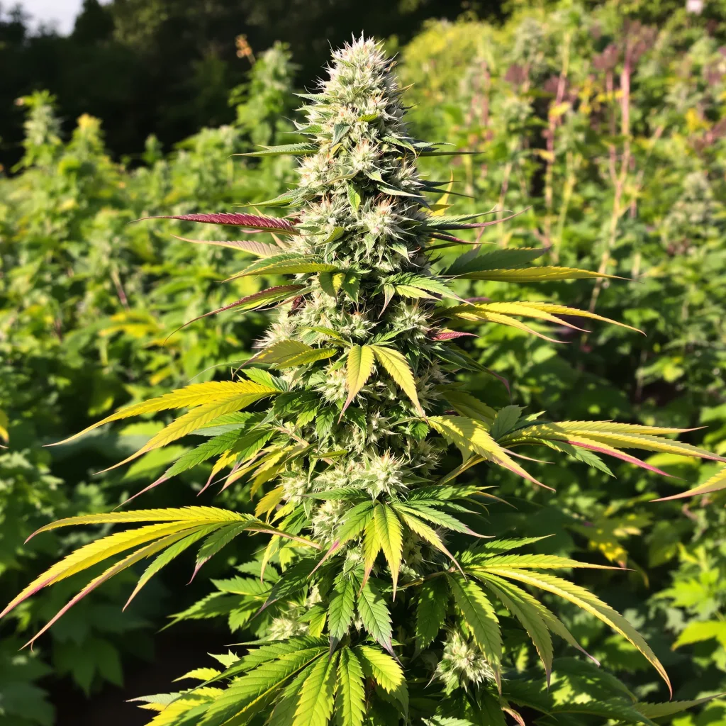 Blue Galaxy 40% indica / 60% sativa flower with visible trichomes