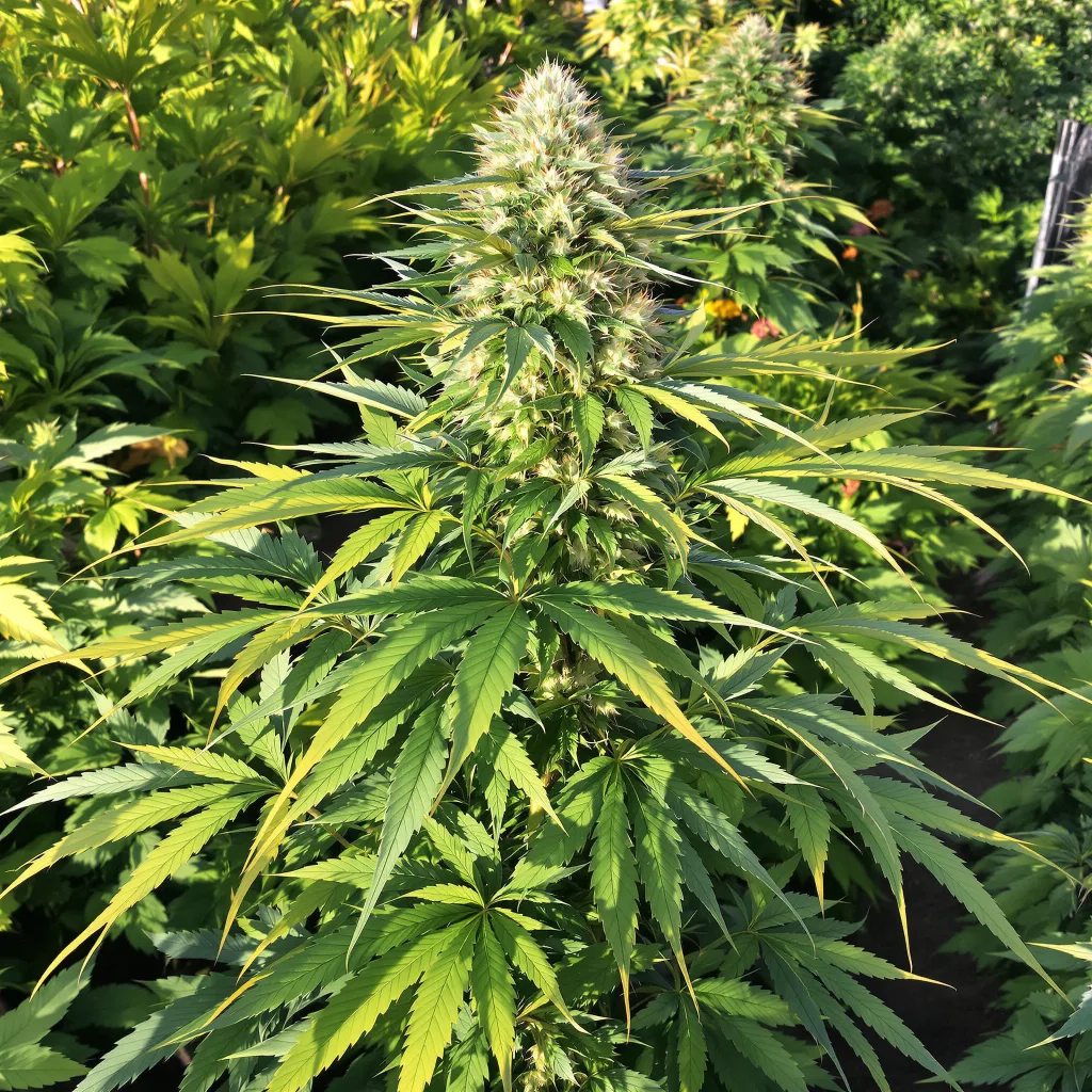 Blue Haze 80% indica / 20% sativa flower with visible trichomes