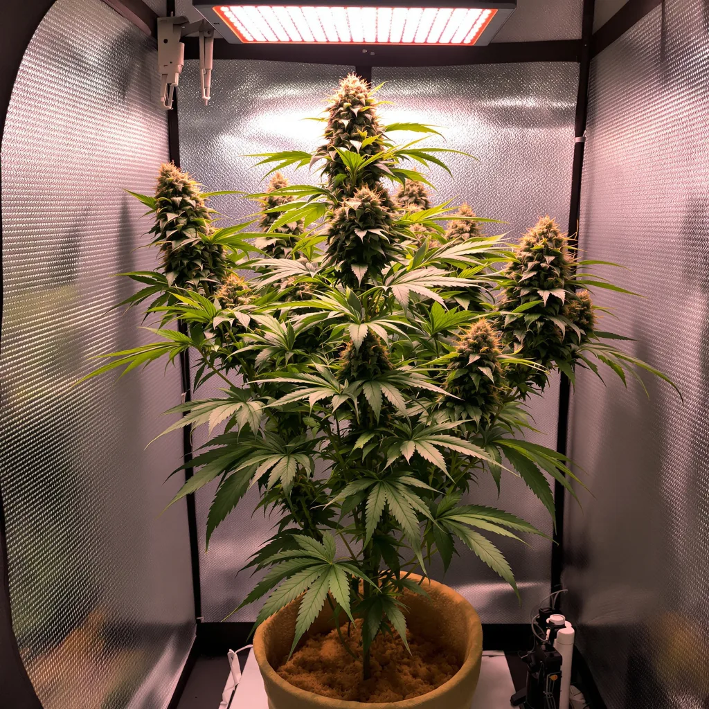 Blue Jack City 65% indica / 35% sativa flower with visible trichomes