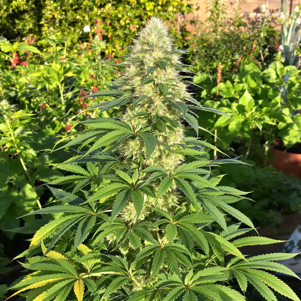 Blue Jack City 65% indica / 35% sativa flower with visible trichomes