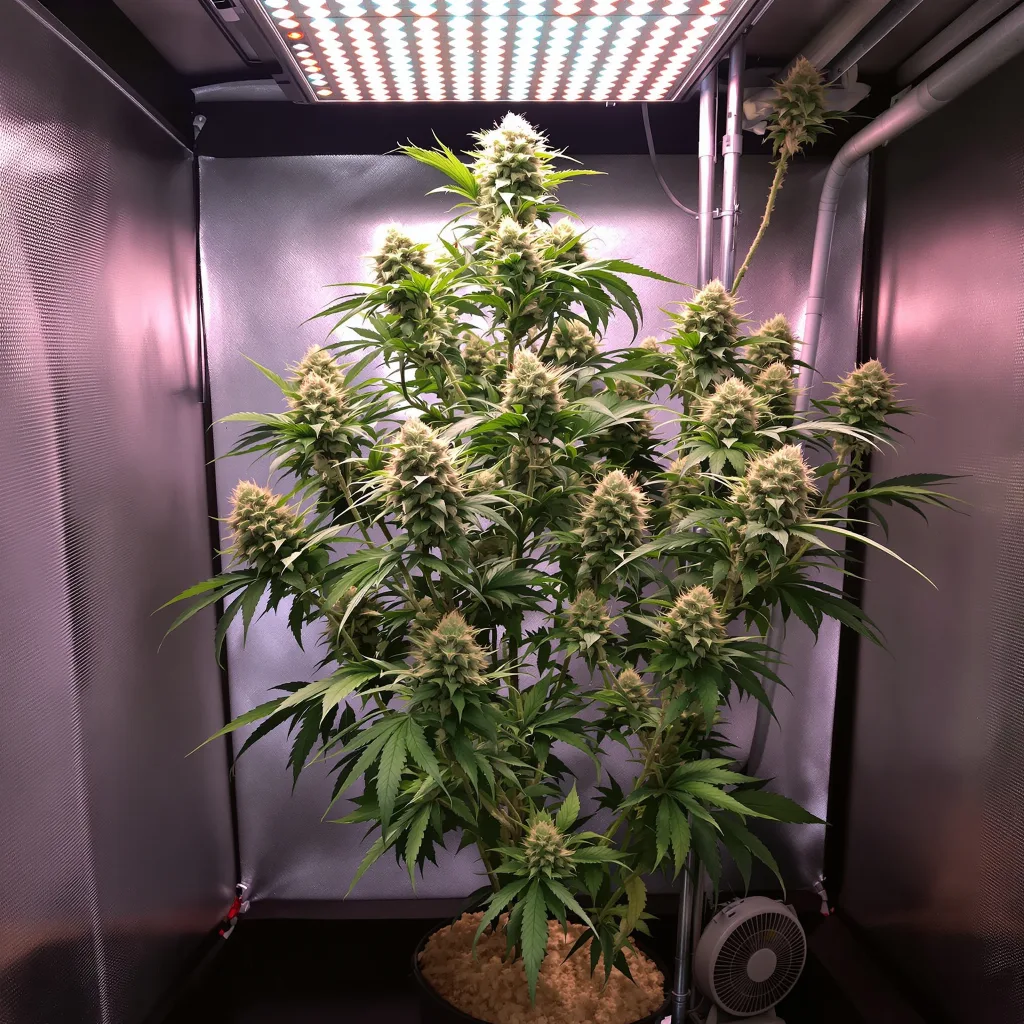 Blue Jay Way 63% indica / 37% sativa flower with visible trichomes