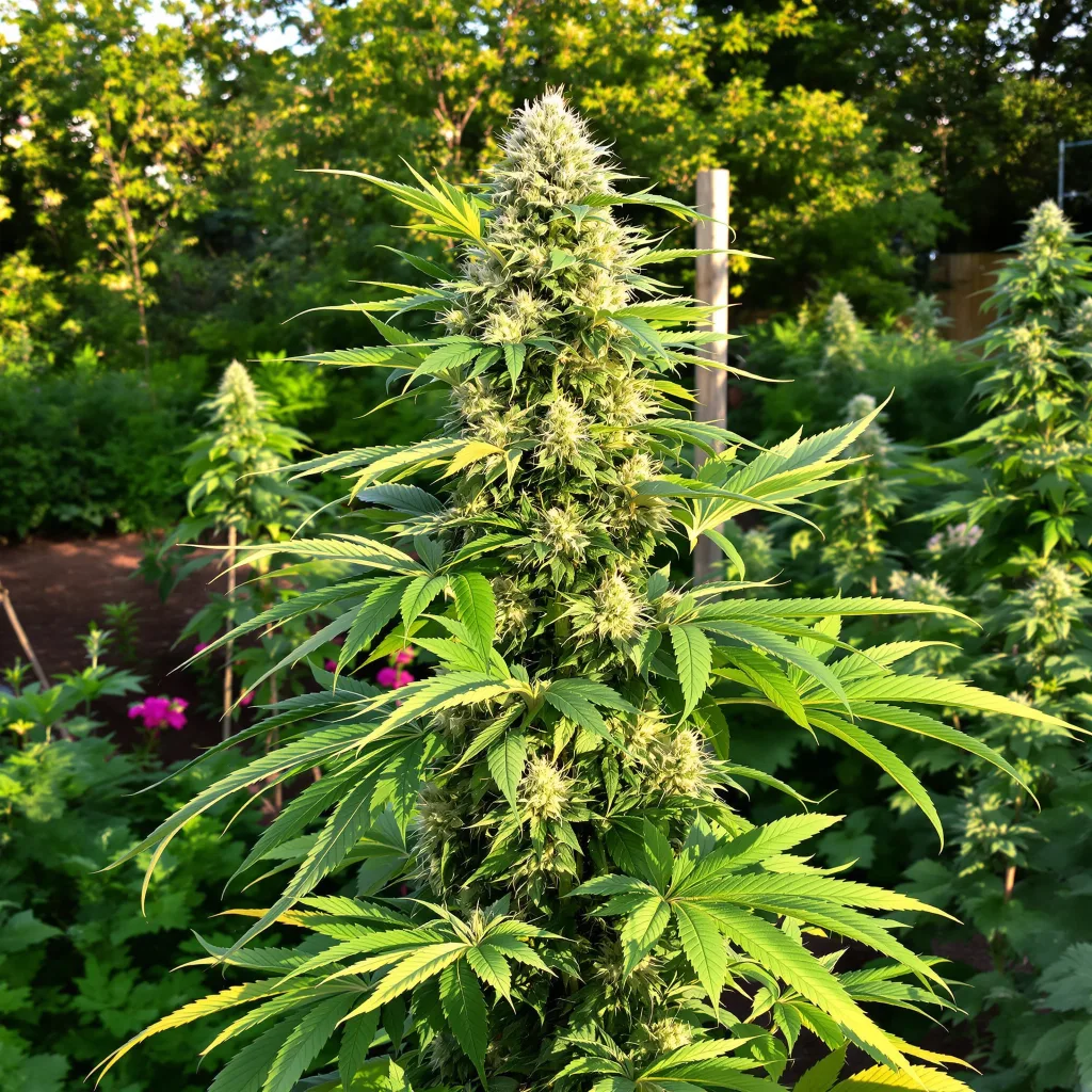 Blue Jay Way 63% indica / 37% sativa flower with visible trichomes