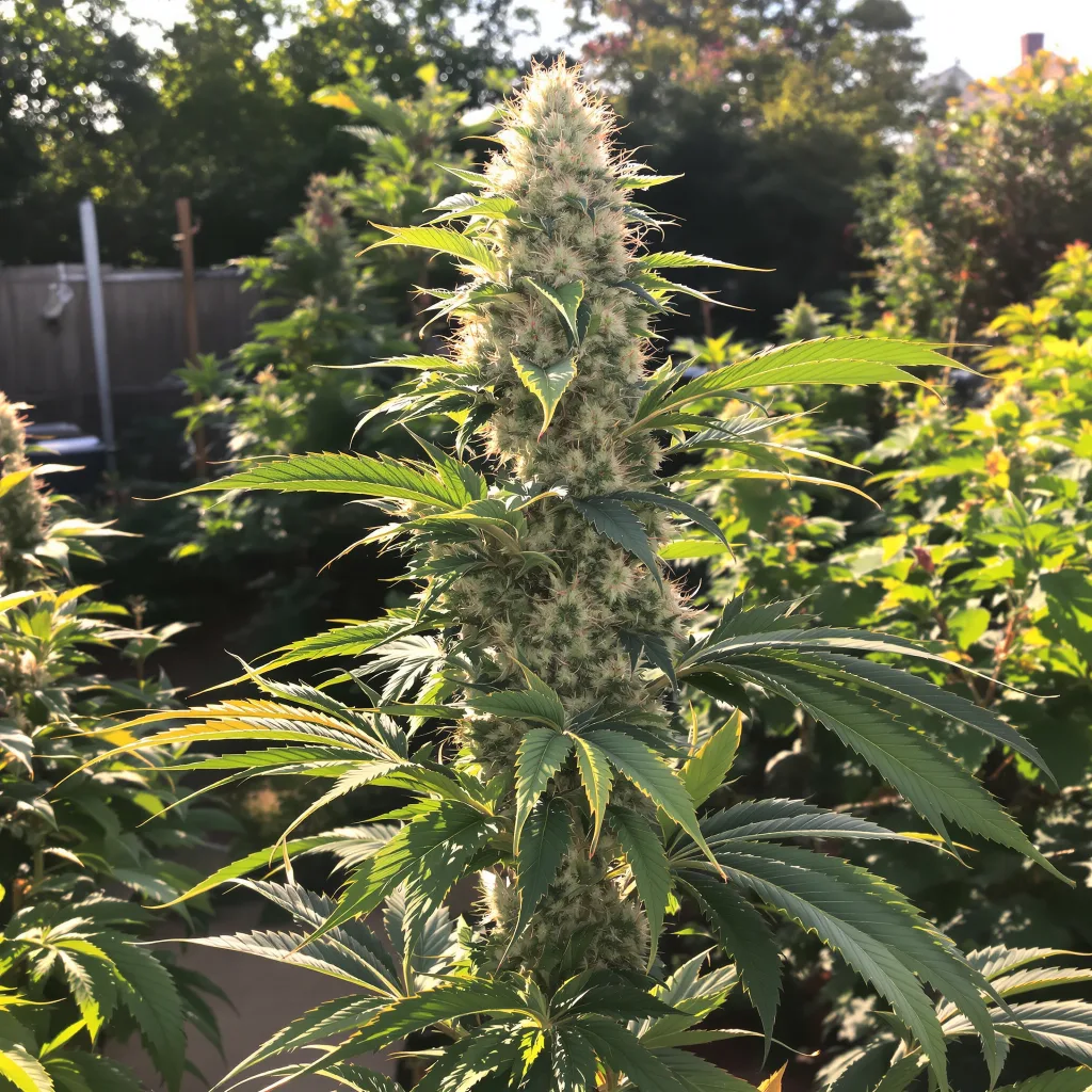 Blue Mango 40% indica / 60% sativa flower with visible trichomes