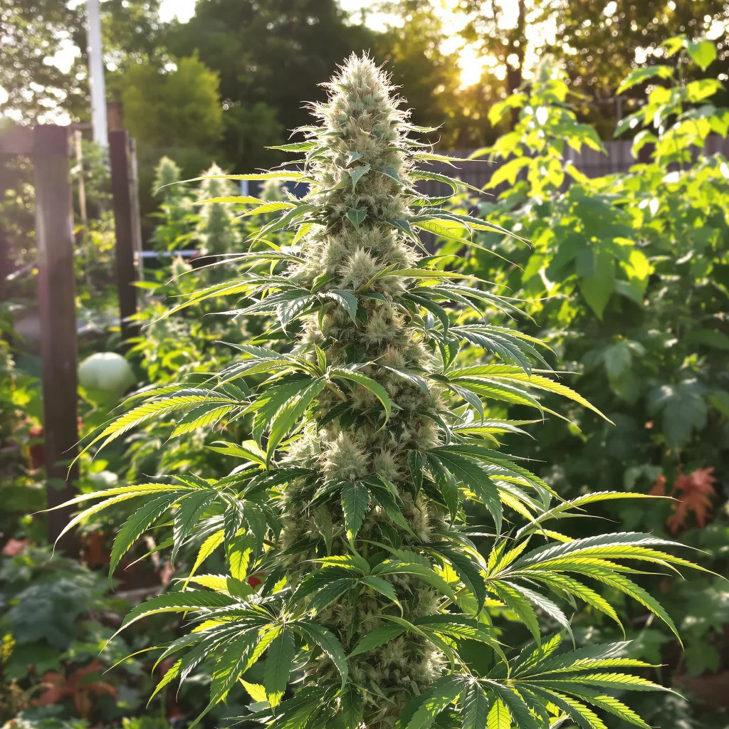 Blue Mango 40% indica / 60% sativa flower with visible trichomes
