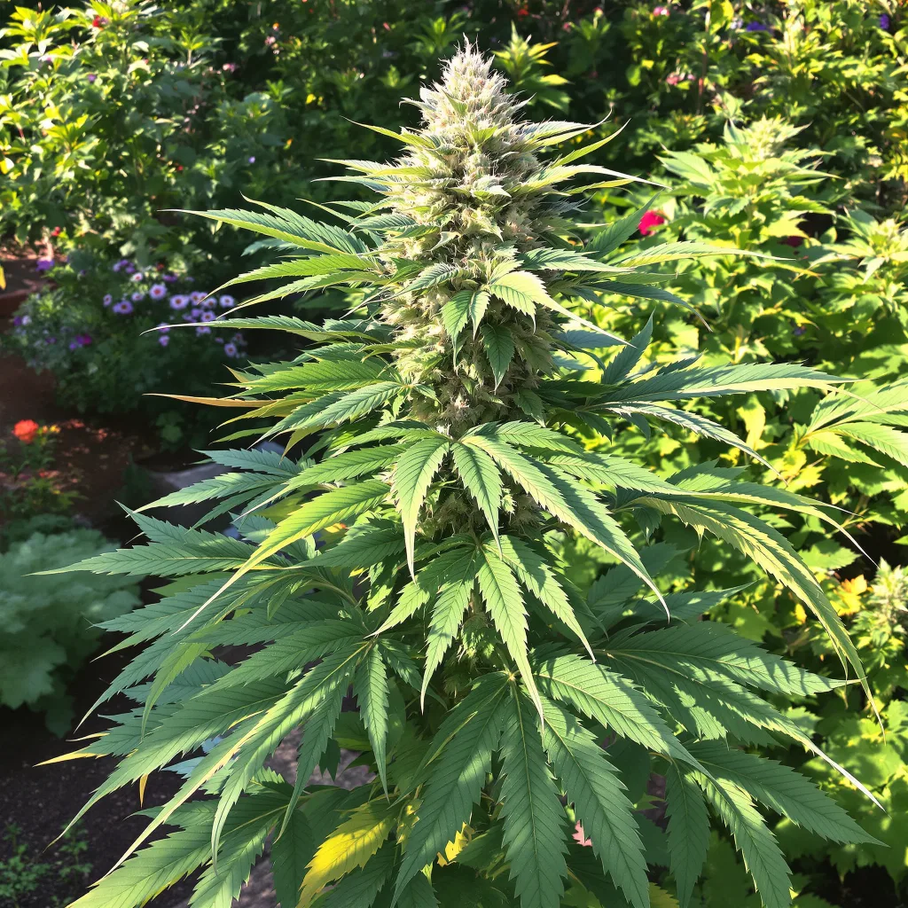 Blue Ox 67% indica / 33% sativa flower with visible trichomes