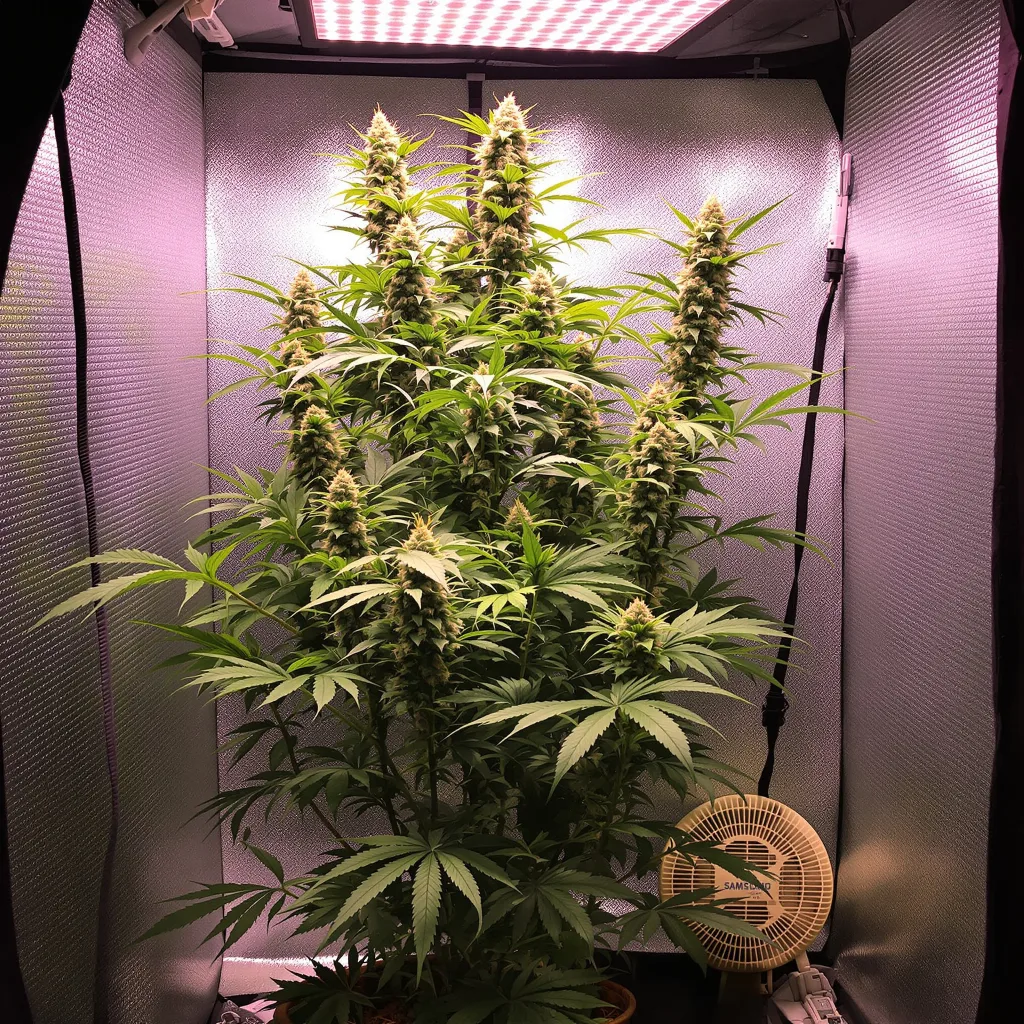 Blue Princess 5% indica / 95% sativa flower with visible trichomes
