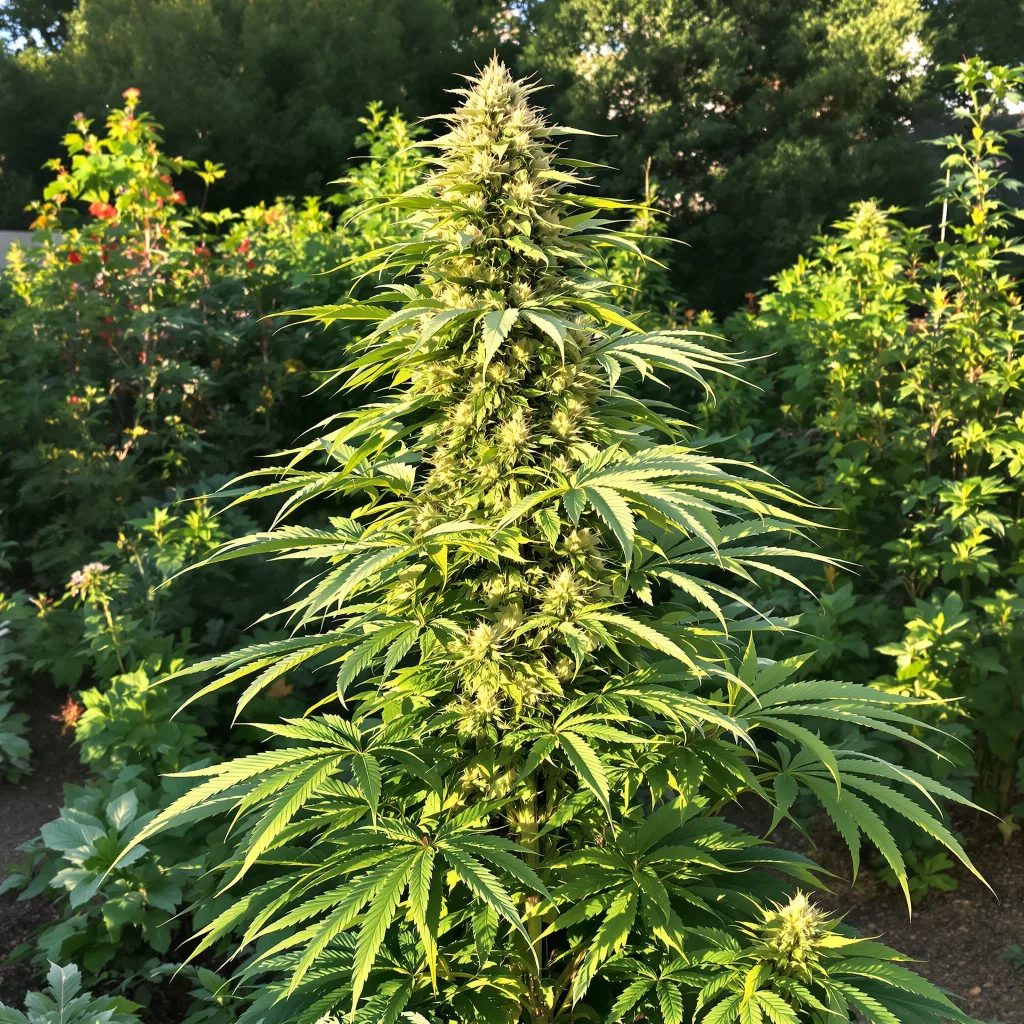 Blue Princess 5% indica / 95% sativa flower with visible trichomes